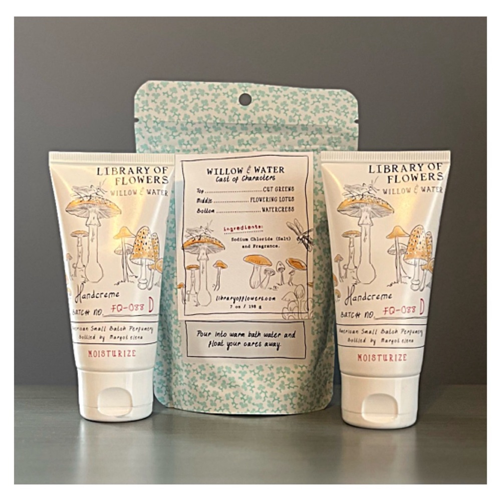 WILLOW and WATER Library of Flowers MARGOT ELENA; Bath Salts & Travel Handcreme - Picture 2 of 10